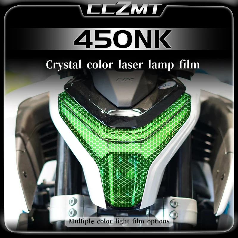 

For CFMOTO 450NK Film Mounted Headlight Tail Light Honeycomb Laser Film Decal Transparent Modification Accessories