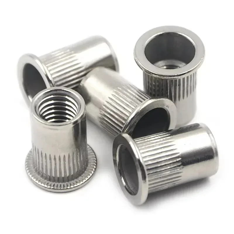 165Pcs M3/4/5/6/8/10 Aluminum Rivet Nuts Flat Head Thread Insert Nut Rivet Cap Set Thread Insert Rivet Nut