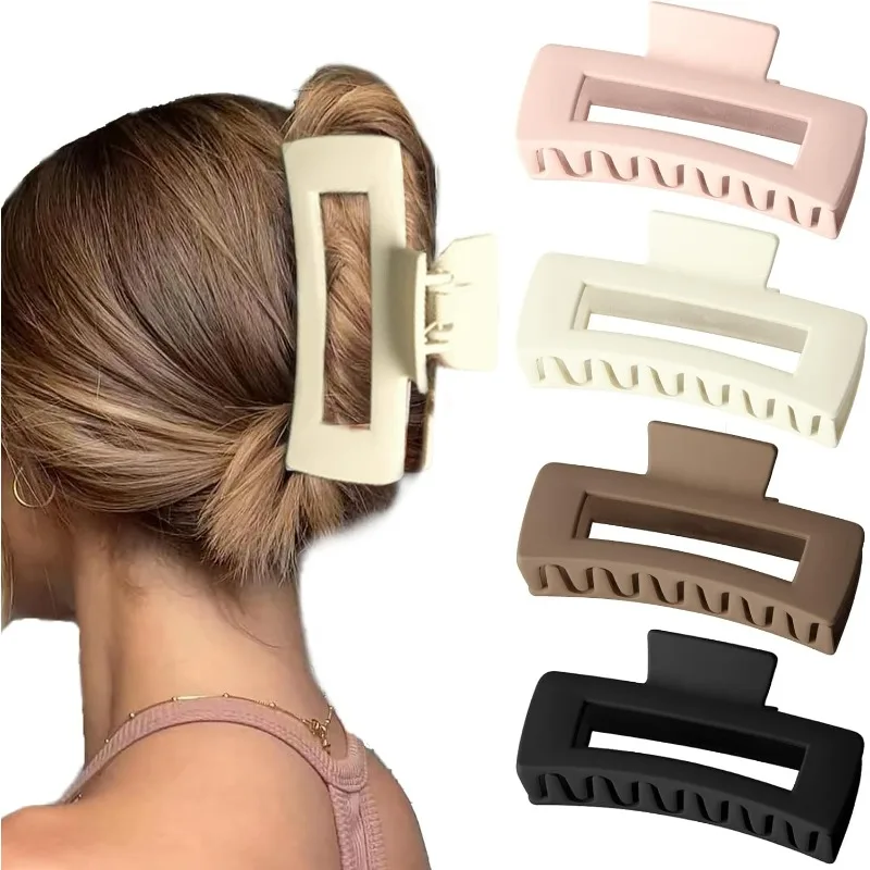 

5 - Inch Claw Clips (4PCS) - Strong Hold Jumbo Matte Hair Clips, Perfect for Long Curly Hair