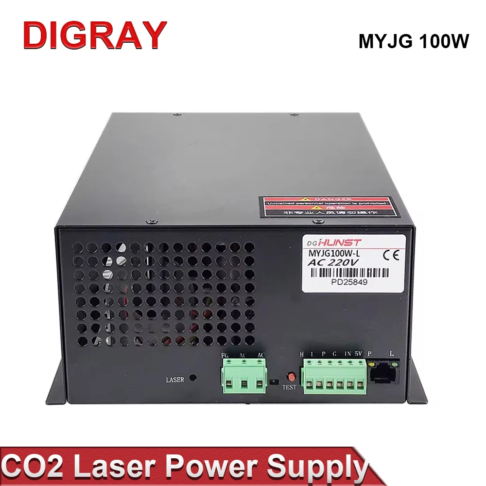 DIGRAY CO2 Laser Power Supply MYJG-100W for 80W-100W Laser Cutting and Engraving Machine