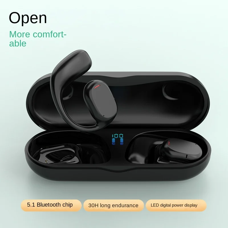 Wireless earbuds, Bluetooth bone conduction, no in ear movement, no shaking, high-quality Bluetooth earphones