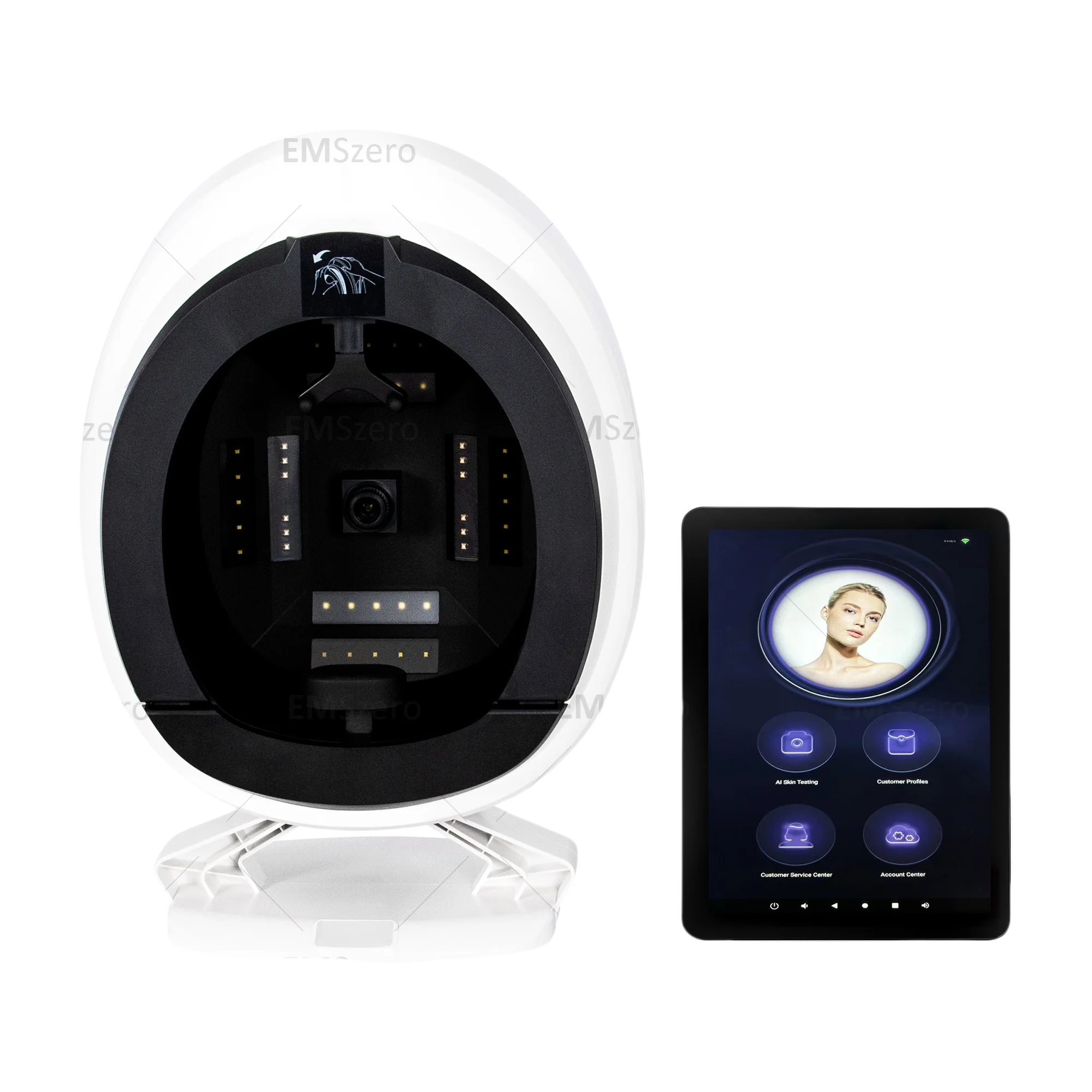 AlSlA Q1 3D Al Facial Skin Analyzer Detection Skin Problem Diagnosis 8 SpectrumProfessional Analysis Beauty Salon Equipment CE