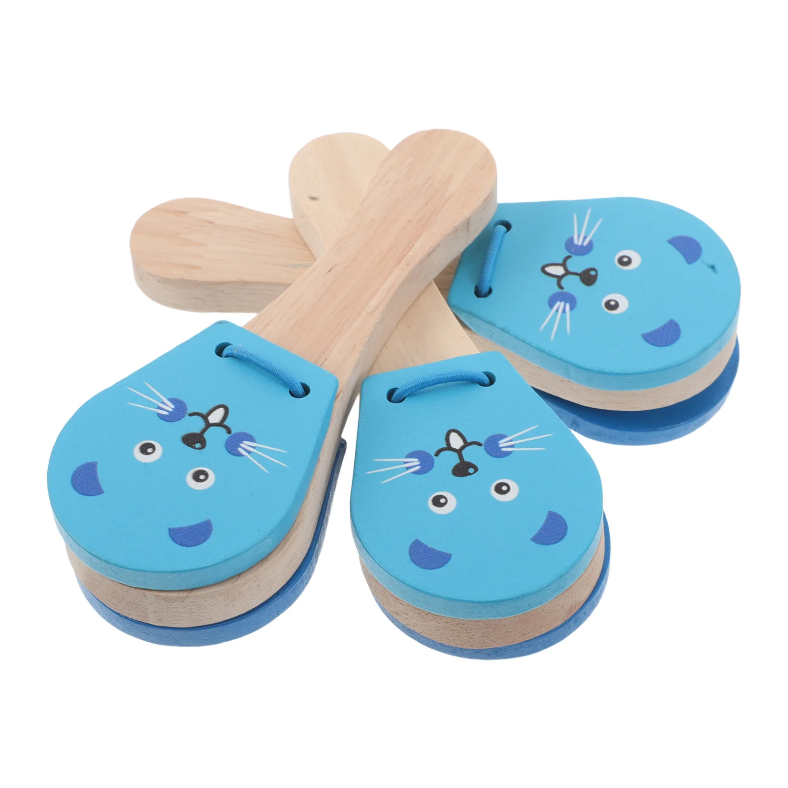 

3Pcs Wooden Percussion Animal Castanets Early Music Learning Instrument Easy Grip Small Hands Musical Instruments