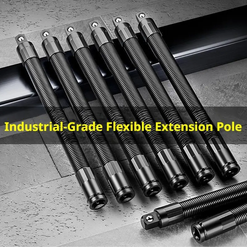 

350mm Flexible Extension Rod For Impact Wrench - 1/2" Universal Joint Adapter, Soft Shaft Power Tool Accessories