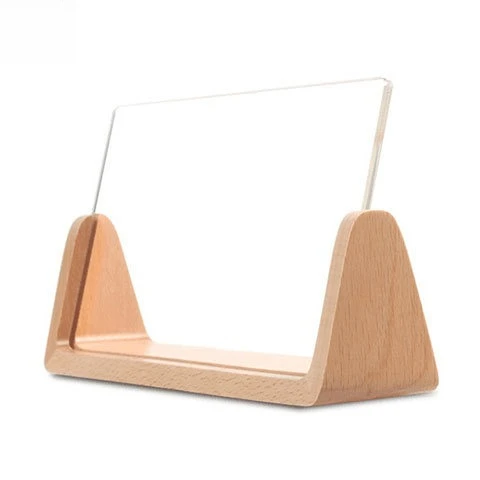 Solid wood acrylic picture frame photo frame, creative couple table setting, postcard certificate base gift U-shaped photo