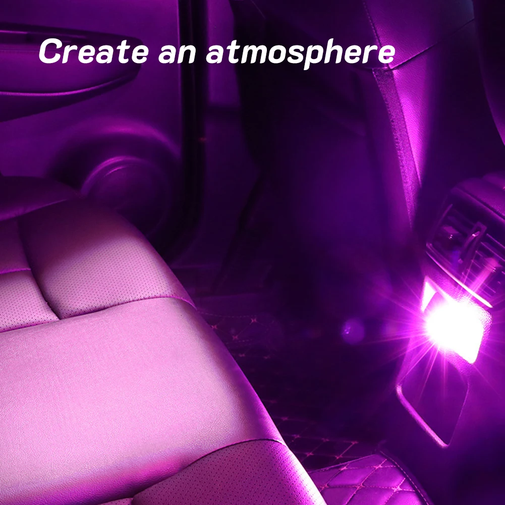 Car USB Atmosphere Light Lighting Gradient Atmosphere Lamp Colorful Night per BMW VW Tesla Benz lampadine a LED decora gli accessori