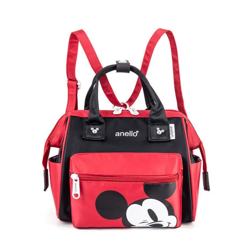 Disney Mickey Mouse Mommy Bag Large Capacity Portable Milk Bottle Diaper Storage Shoulder Bags Anime Backpack Waterproof Handbag