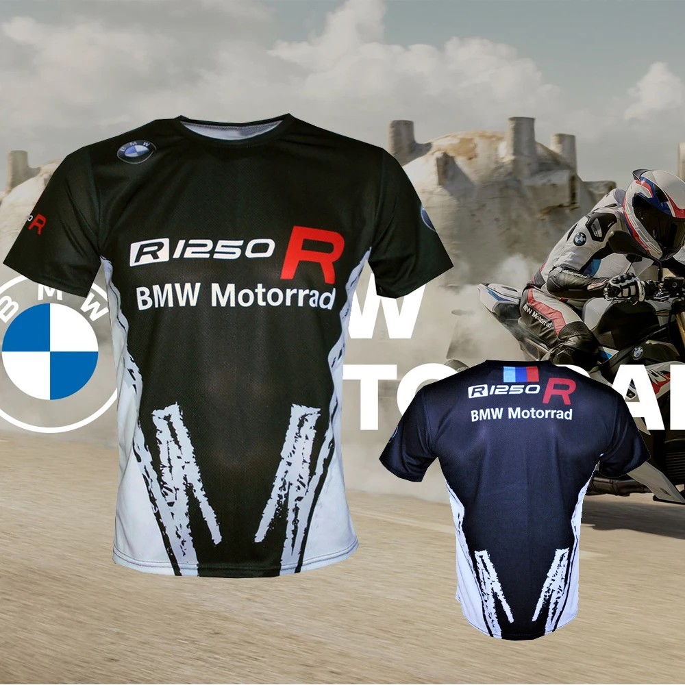 

BMW R1250R 2025 Mens Motorcycle T-shirt Summer Racing Quick-dry Short Sleeve Tops Breathable Clothing Motorbike Ricing Tee