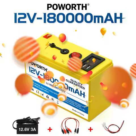 12v Lifepo4 Battery Solar Battery Lithium 12v 180Ah Deep Cycle LiFePO4 Battery 4000+ Cycles 10-Year Lifespan Integrated BMS