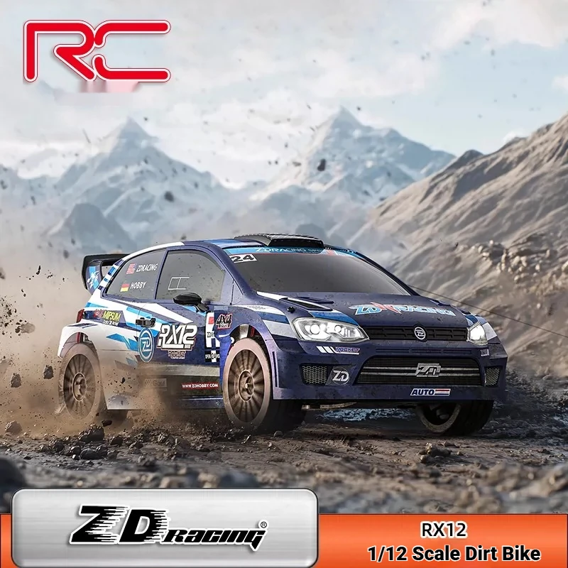 ZDRACING RX12 Rally Car 1/12 4WD Brushless High Speed Electric Remote Control Simulation Model With Led Lights Hobby Competition