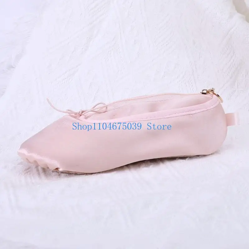 

5asd Ballet Shoe Pencil Case Spacious Stationery Cosmetic Storage Bag