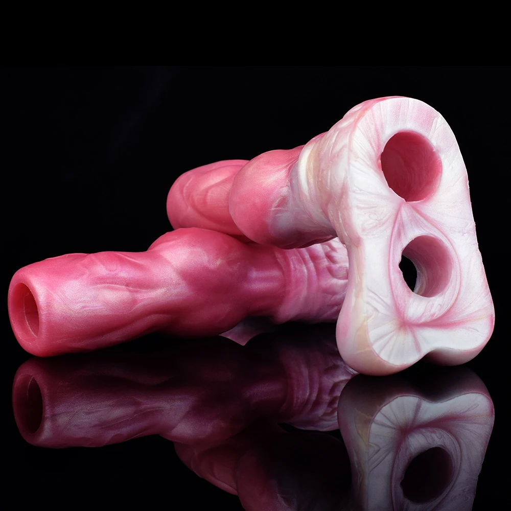 LICKER Soft Silicone Animal Wolf Penis Sleeve Extender For Men Enlargement Cock Wearable Masturbator Delay Ejaculation Sex Toys