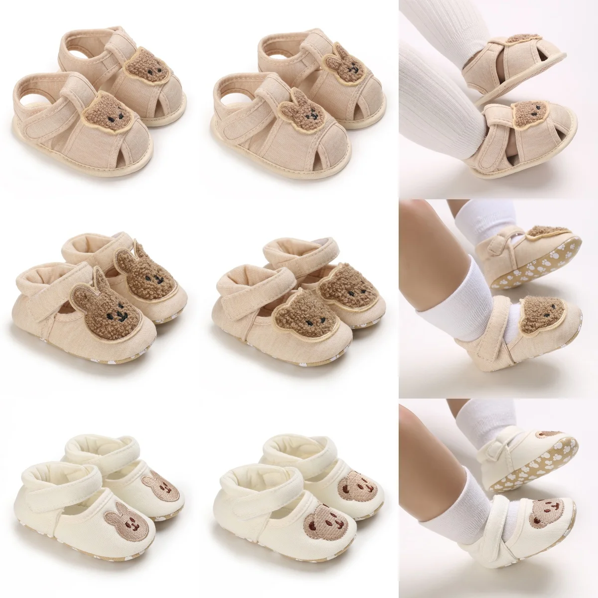 

New Cute Cartoon 0-18M Baby Shoes for Boys and Girls Cotton Soft Bottom Anti slip Winter Warmth Preschool Kids First Walker