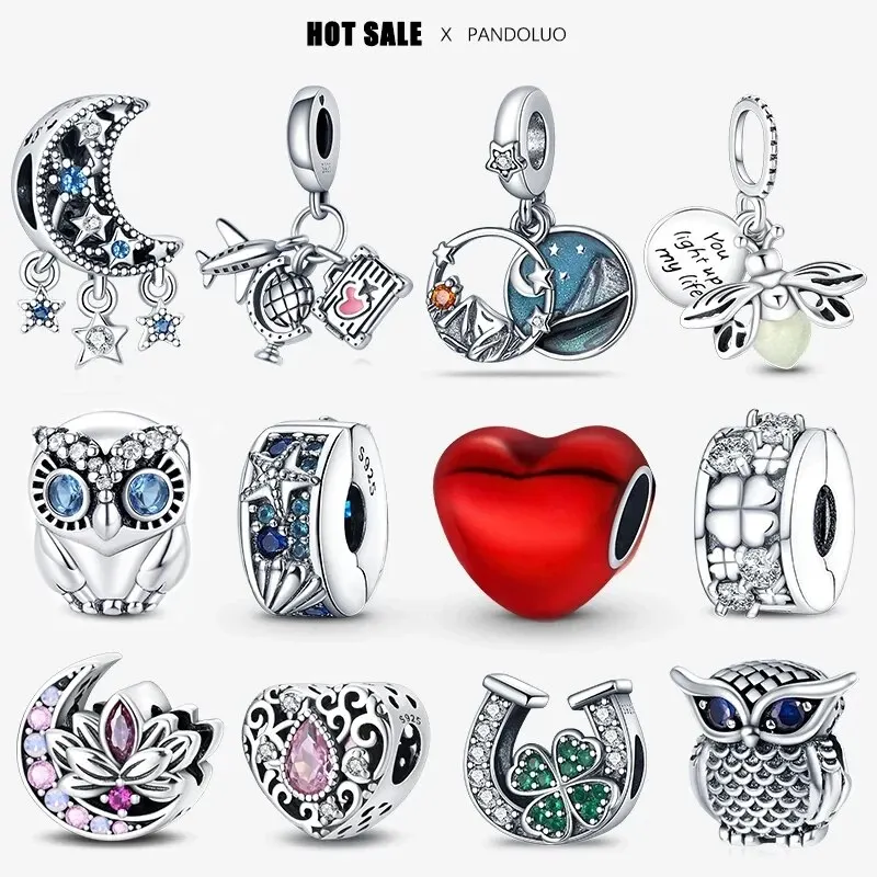 2024 nuovo in vendita calda originale Charm Beads Fit Pandora bracciale per le donne 925 argento Glow scolorimento ciondolo Bead Jewelry Gift