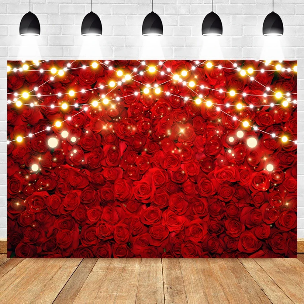 Sfondo di san valentino bellissimo cuore d'amore legno rustico rosa rossa sfondo di fiori matrimonio addio al nubilato decorazioni per feste Banner