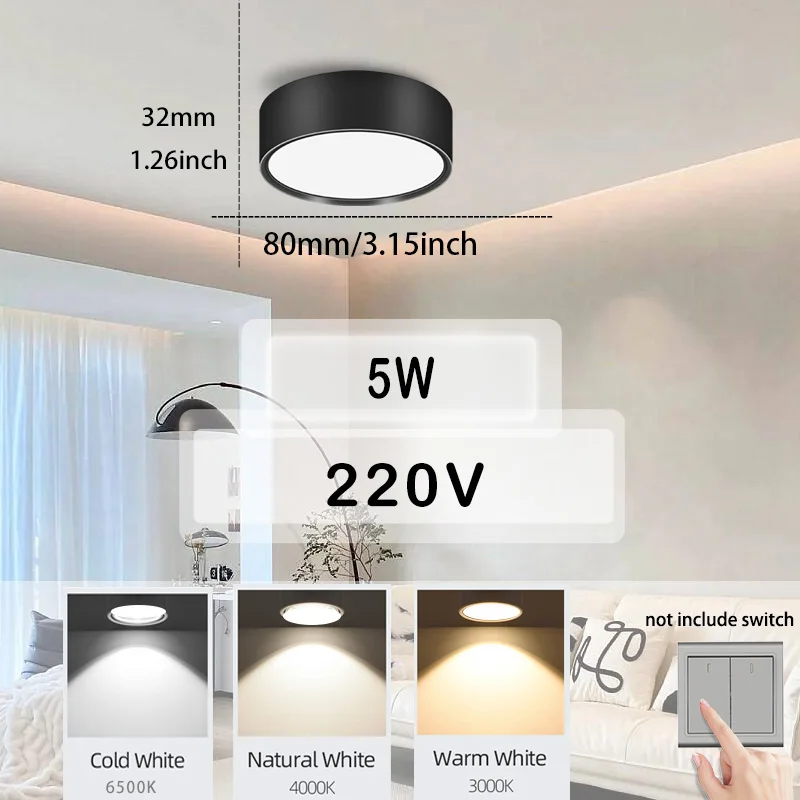 Badezimmer Licht Wasserdichte Led-deckenleuchten 18W 30W 40W Runde Led-deckenleuchte Für Küche Wohnzimmer balkon Toilette 110V 220V – Detail 11