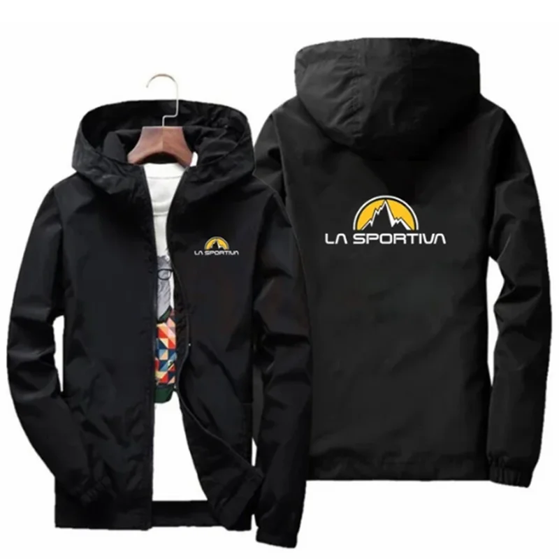 

2024 new Spring and Autumn leisure La Sportiva men's high quality printed outdoor blazer with hooded windproof fashion lightweig