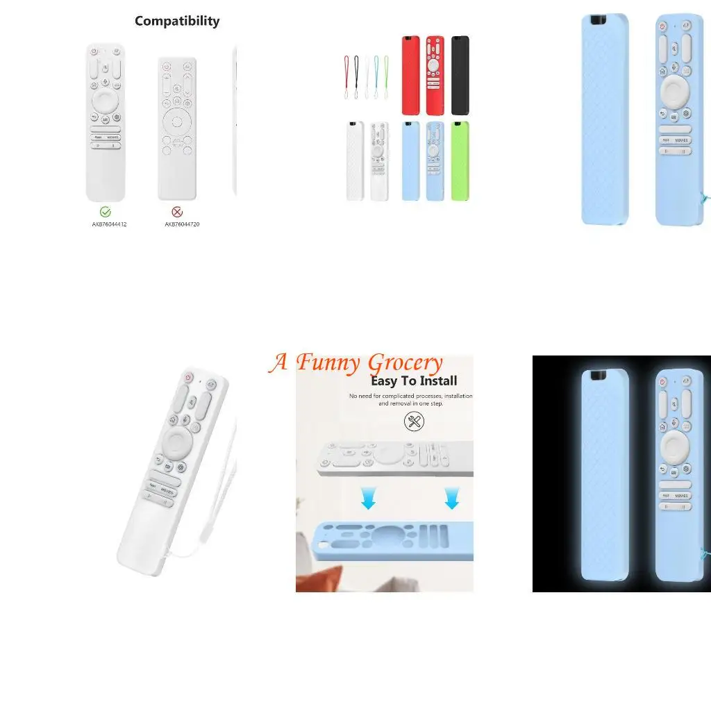 

652E Shockproof Silicone Cover for for AKB76044412 Remote Control Durability Protectors