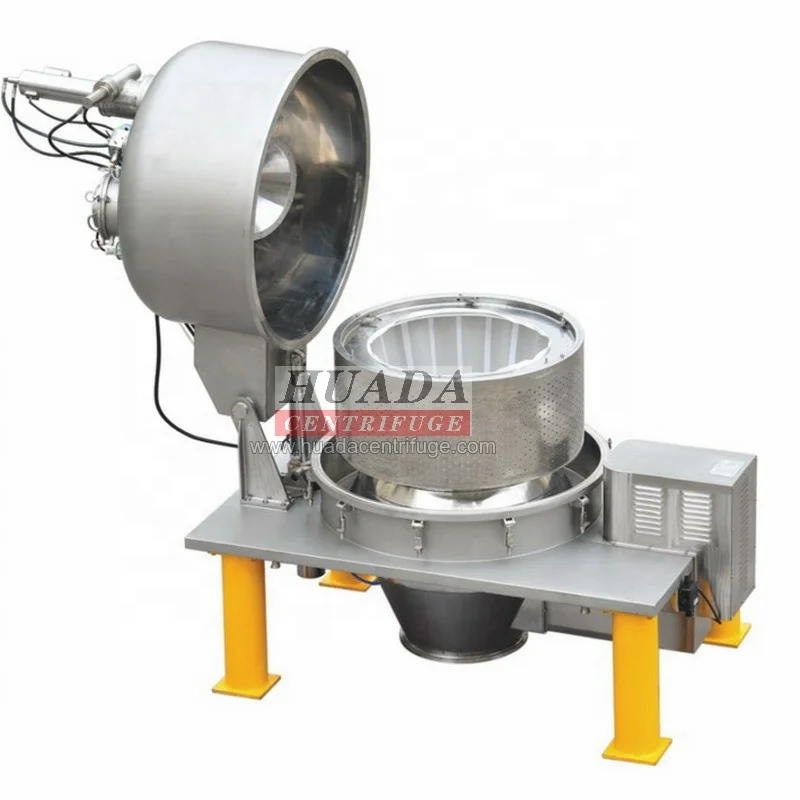 Centrifugías de filtración de raspador de descarga inferior PLD con extracción de bolsas