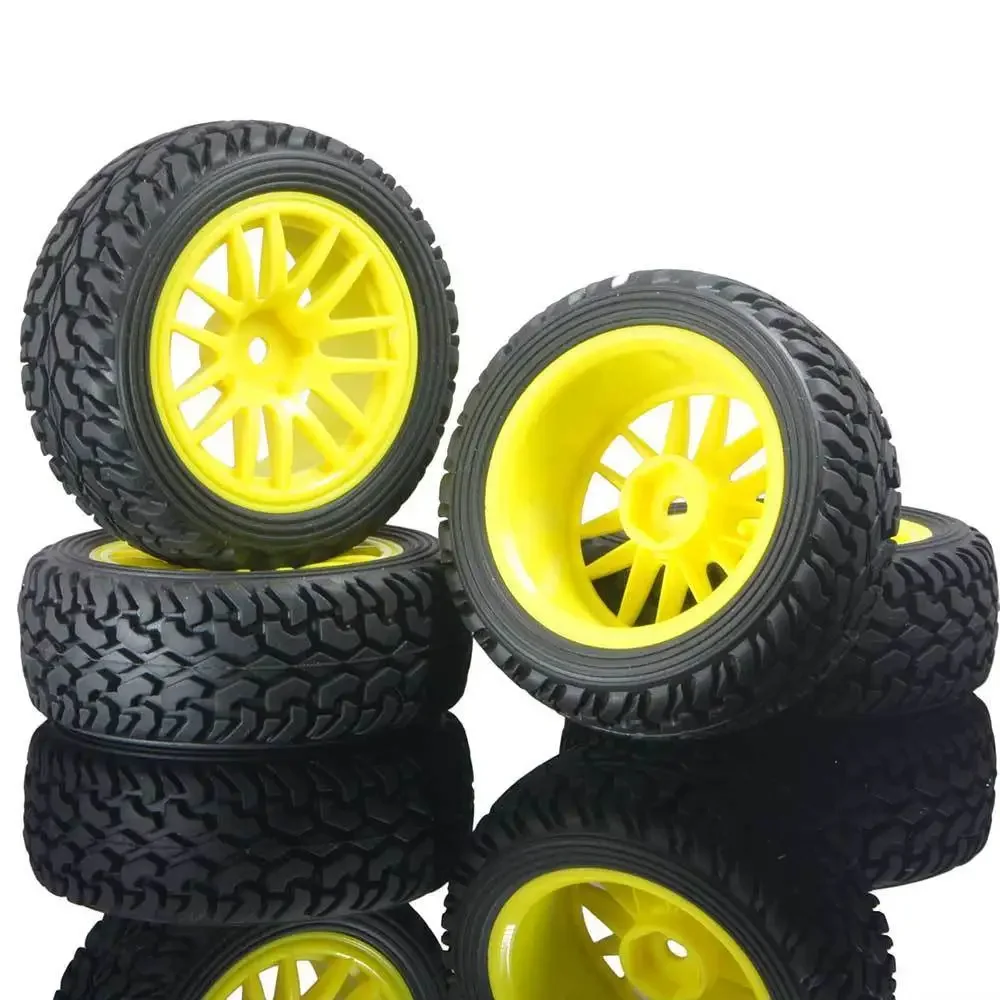 

RC 9062Y-8019 Green Rally Tires & Wheel Rims 4P For HSP 1:10 On-Road Rally Car