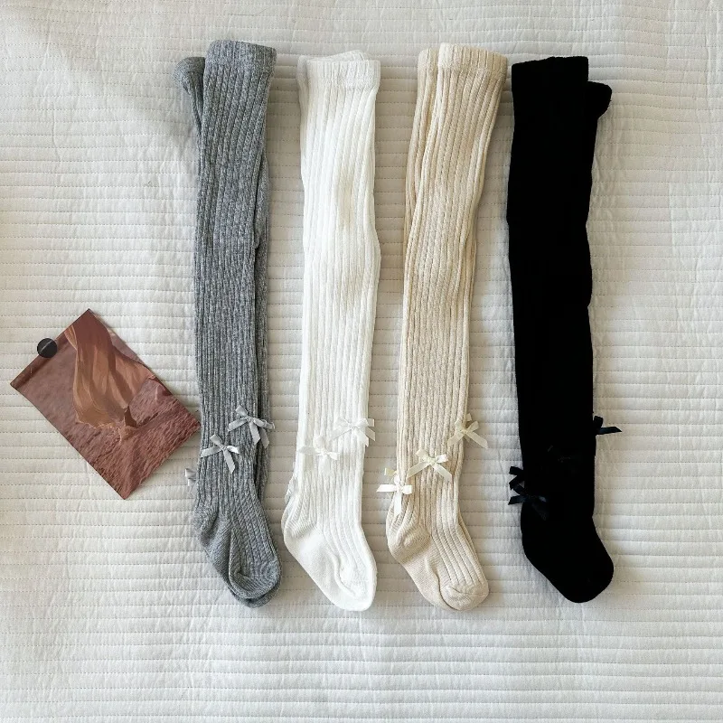 

Sweet Bowknot Over The Knee Socks Girl Fashion Ribbed Knit Long Socks Multicolor Cute Lolita Style Thigh High Socks F861