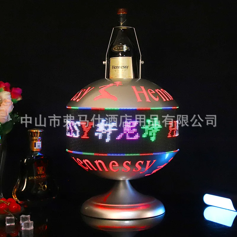 

Bar luminous wine seat LED starry sky ball desktop wine tray ornament KTV nightclub decoration wine creative display stand