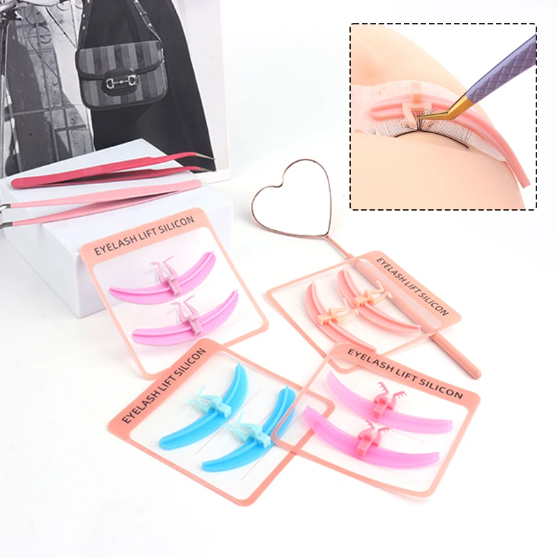 Eyelash Lift Silicone Pads With Fixed Clips Lash Separators Reusable Perm Lash Shields For Lash Lamination Eyelash Extension