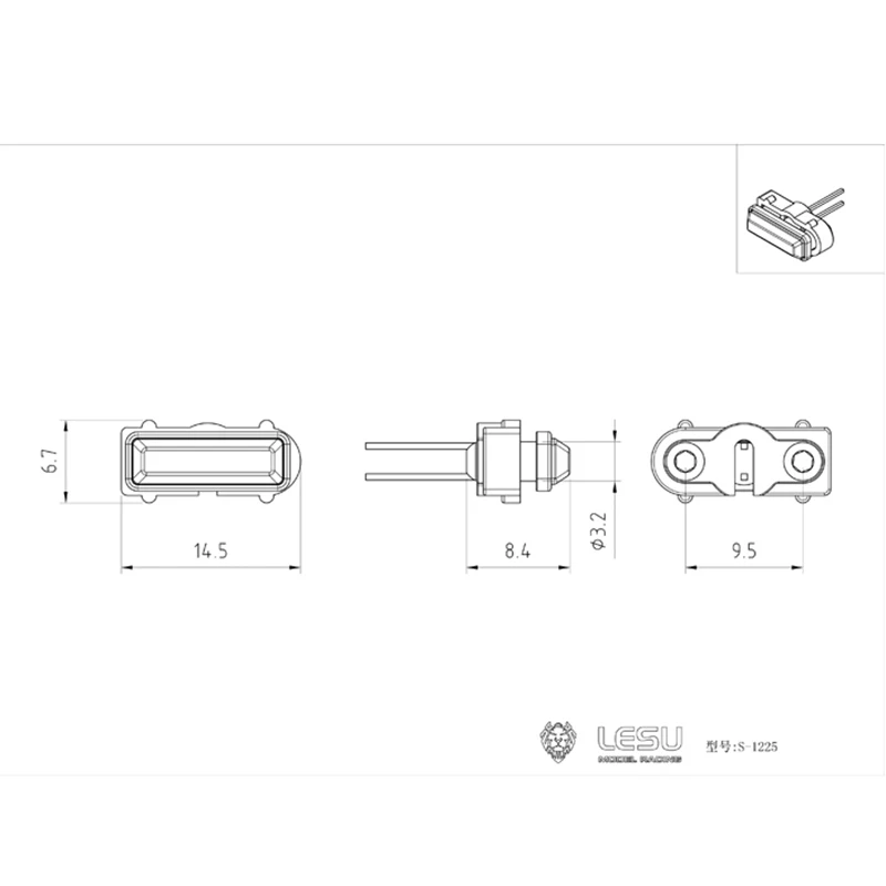 Lampe LED pour jupes latérales Lesu, pièce de rechange, bricolage, 1/14, Tamiyaya, tracteur RC, camion, remorque, télécommande, modèle de voiture jouet, en stock