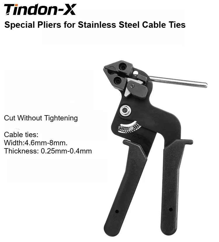 كماشة ربط كابل من الفولاذ المقاوم للصدأ ذاتية القفل مع أداة تعبئة محمولة لشد الكابلات، مسدس ربط القطع الأوتوماتيكي