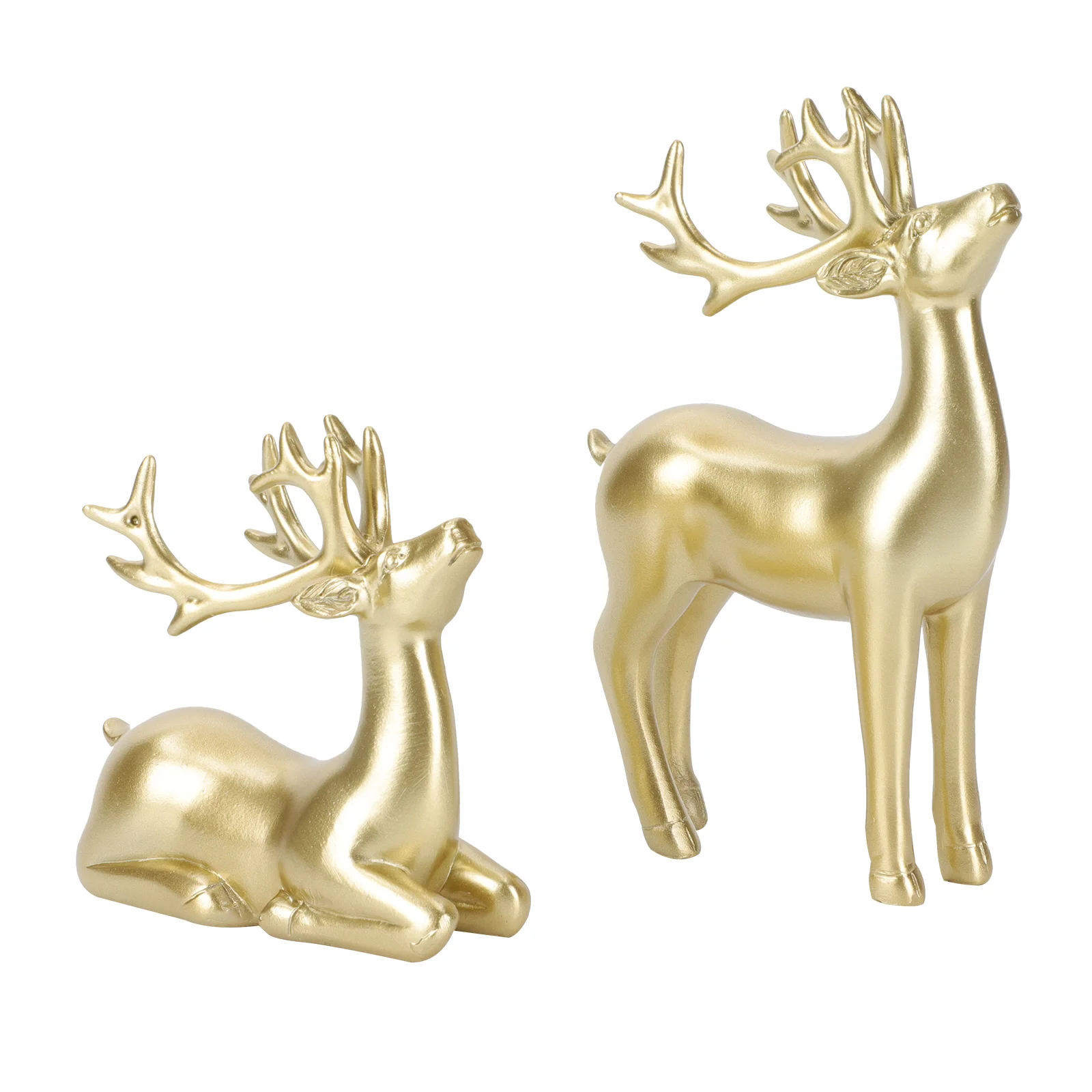 

2pcs Ornament Premium Resin Decorative Figurine Home Desktop Decoration Xmas Gift for Family Friends Office