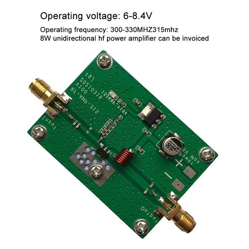 300-330MHz 315Mhz 8W RF Power Amplifier Board High Frequency Power Amplifier Module Digital Power Amplificado