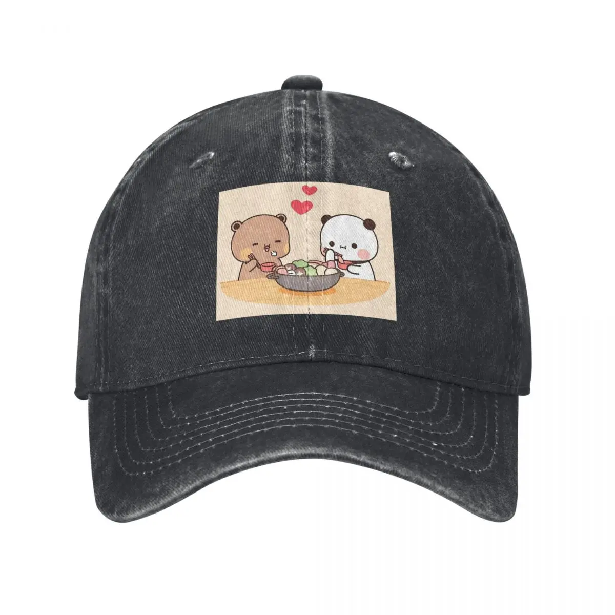 Bubu Dudu Panda Bears Cartoon Baseball Caps Fashion Denim Hats Outdoor Adjustable Casquette Hip Hop Baseball Cowboy Hat