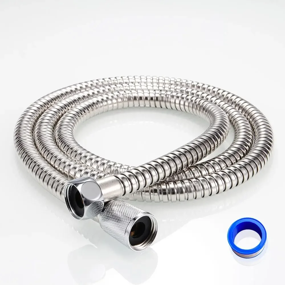 Tubo flessibile per doccia ondulato flessibile in acciaio inossidabile caldo 1m / 1,5m / 2m Connettore per tubo idraulico Prodotti per il bagno Accessori per il bagno