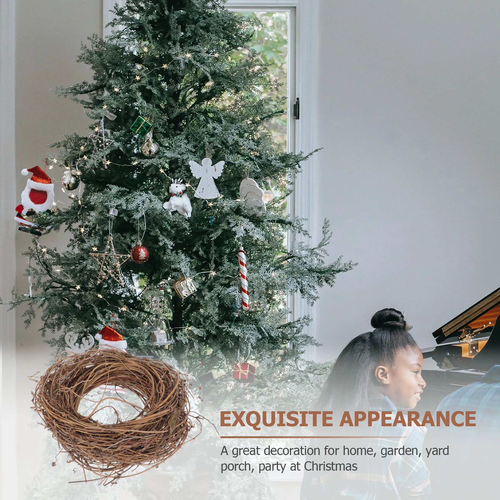 

200g Rattan Garland Rattan DIY Wreath Making Supplies Christmas Home Garland Diy Craft Garden Party Decorations