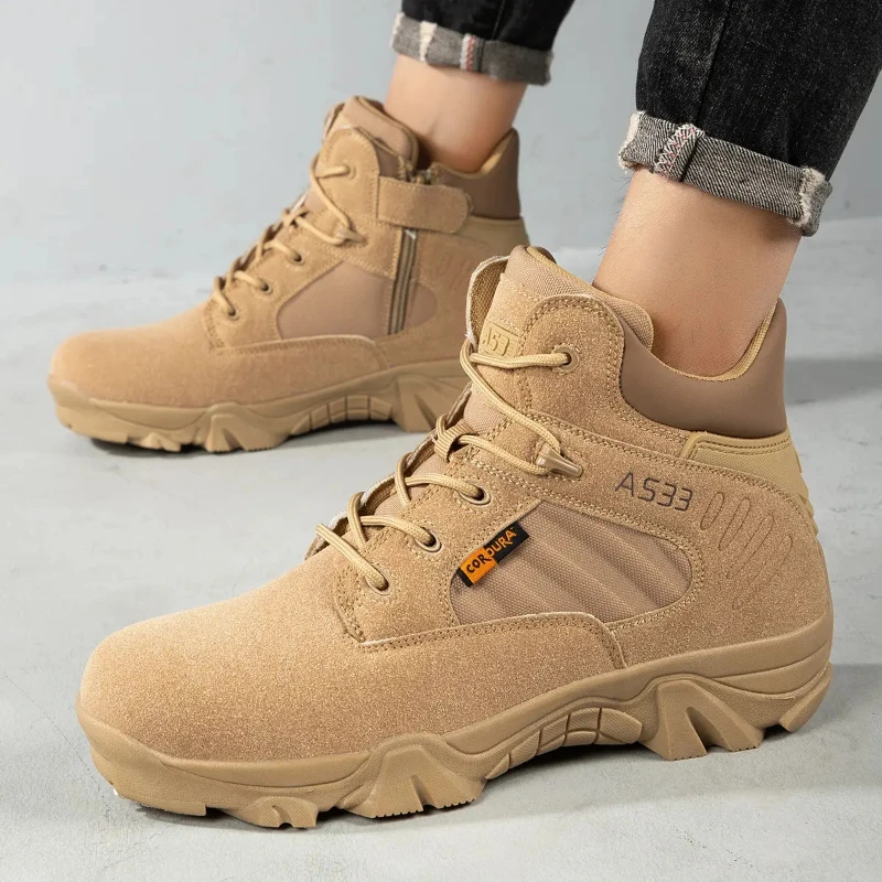 

Men's Tactical Boots - Slip-Resistant Hiking Shoes with Reinforced Outsole Military-Style Training Boots Sizes 39-46Model: 6675