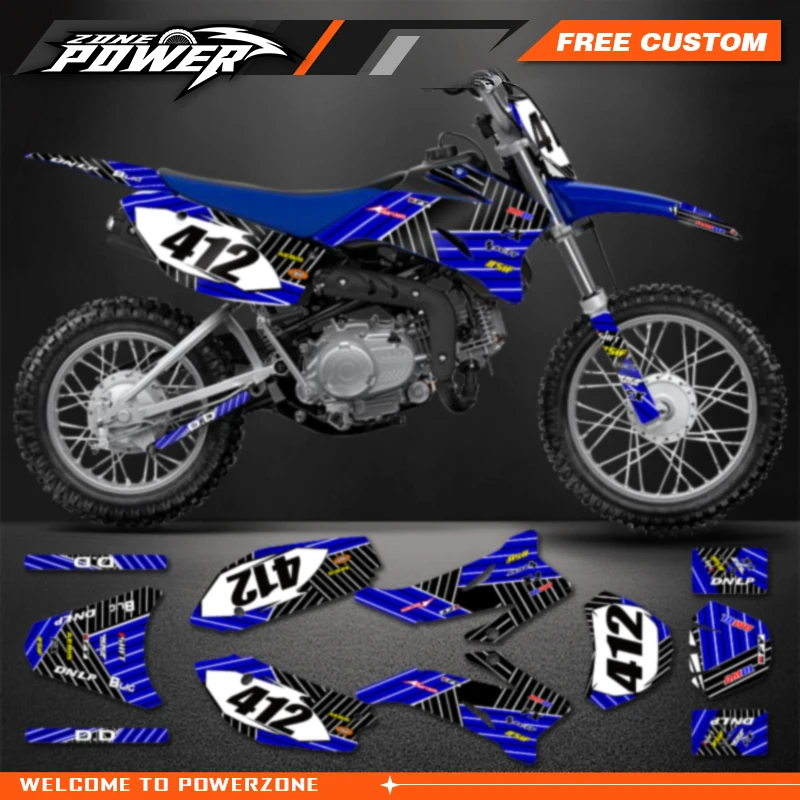 Powerzone For Yamaha TTR110 2008-2015 2016 2017 2018 2019 2020 2021 Custom Backgrounds Graphics Decals Sticker Kits 04