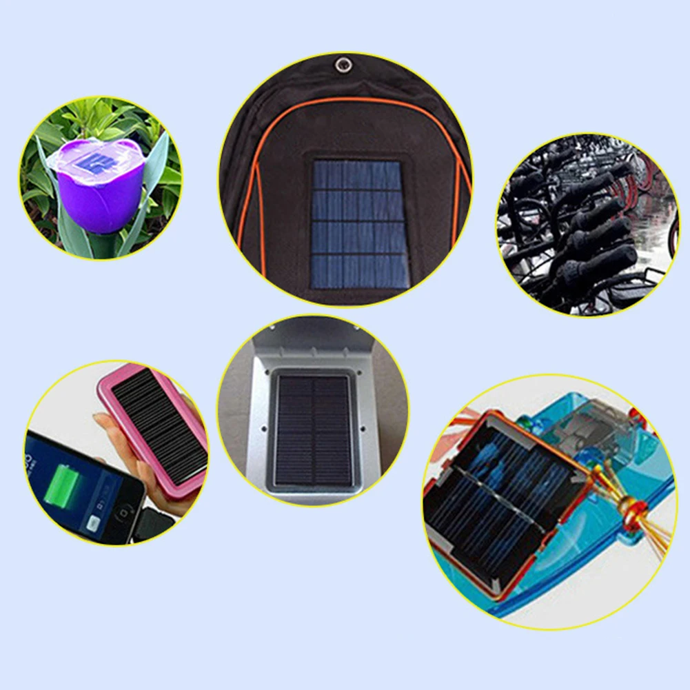 5Pcs 6V 70mA Poly Mini Solar Cell Panel Module DIY For Charging Devices Home Lighting Powering Low-power Appliances