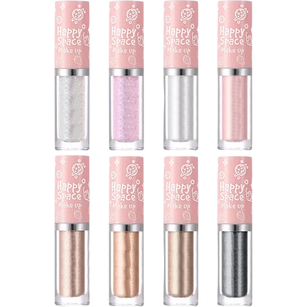 Juego de sombras de ojos, 8 Uds., barra de sombra de ojos con brillo líquido para maquillaje, pigmento brillante resistente al agua para fiesta y Festival