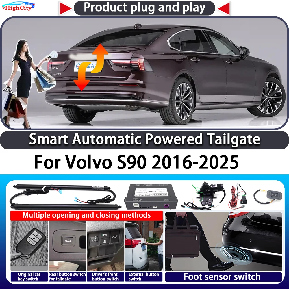 

For Volvo S90 2016-2025 OEM Smart Automatic Powered Tailgate Key Control Trunk Lift Close Kit Electric Power Tailgate