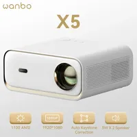 Wanbo X5 1100ANSI Android 9.0 Projector Dual Band Wifi 6 4K 1080P 20000 Lumens  Projetor Office Home Theater Beamer Proyector