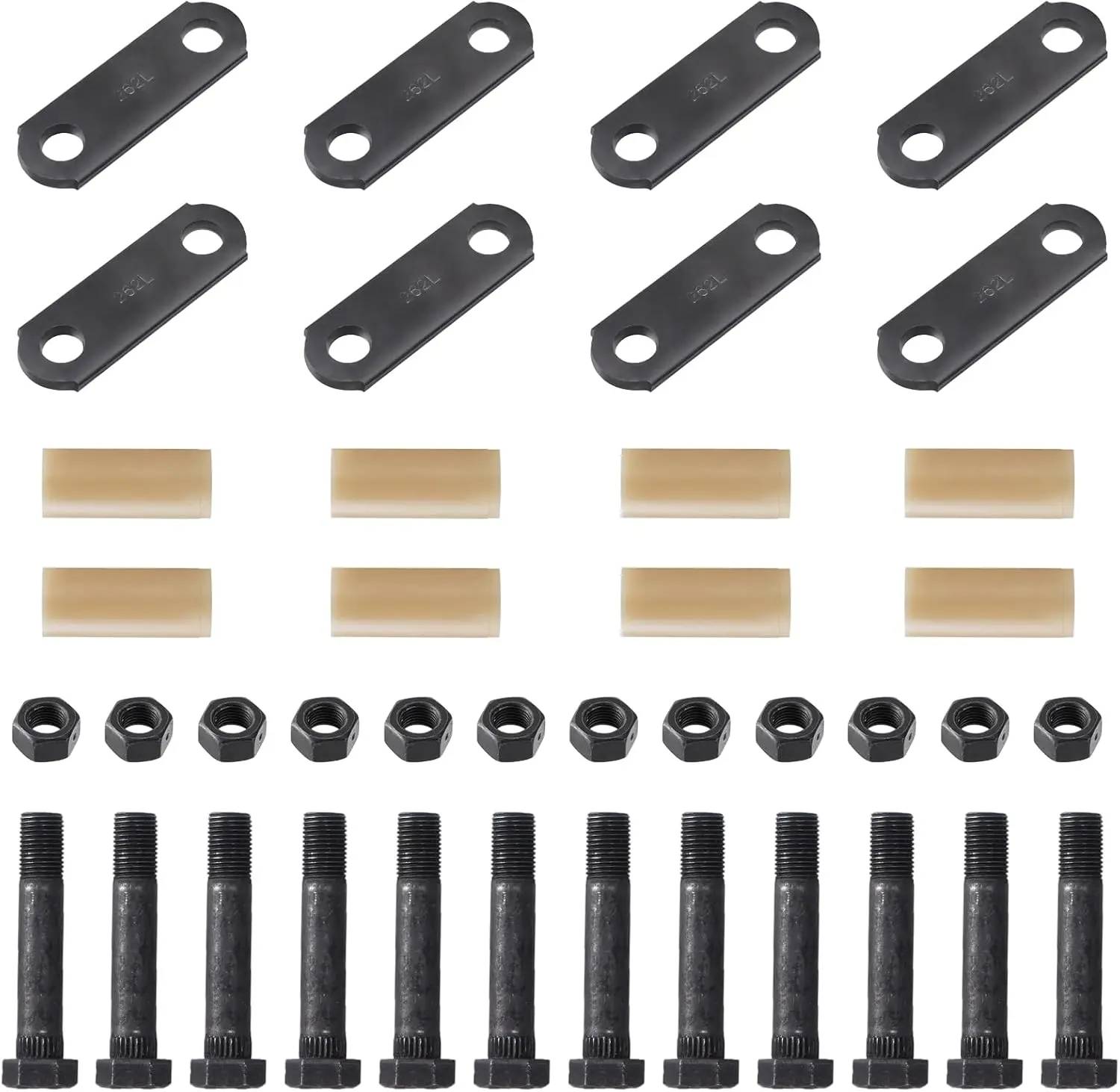 

Комплект шакл для прицепов с тандемной осью, с болтами и ремнями, для систем с двумя/тремя осями, прочный и устойчивый к коррозии