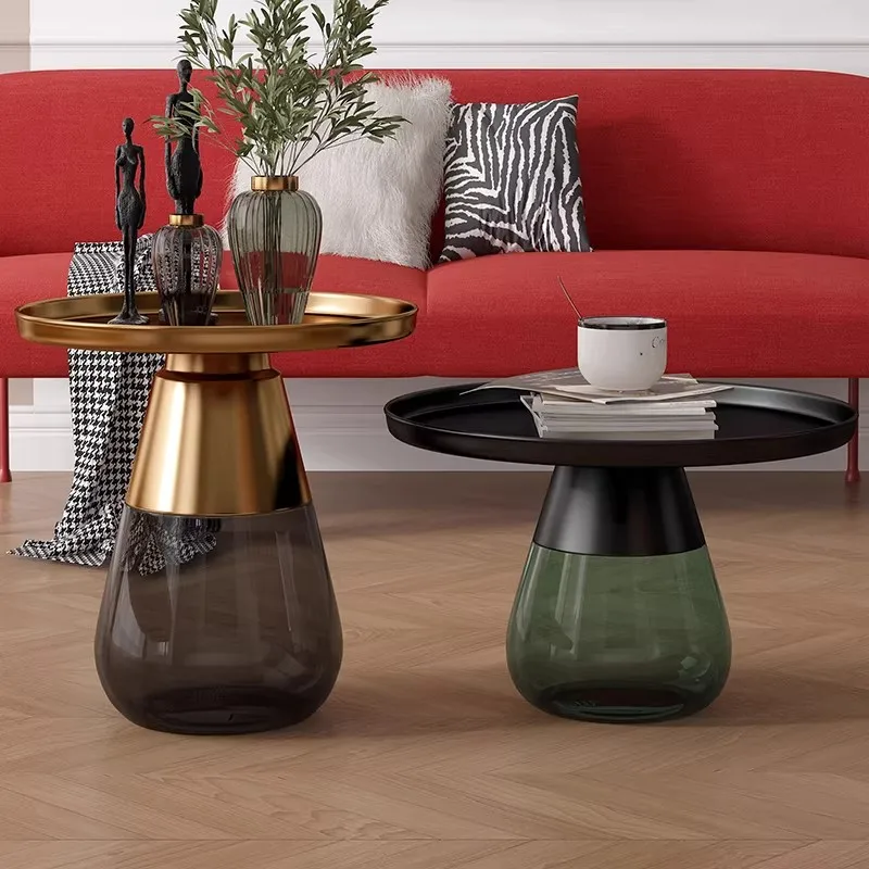 xx-Nordic Minimalist Creative Tempered Glass Dining Table Durable Living Room Furniture Coffee Table Set for Home Office Hotel&