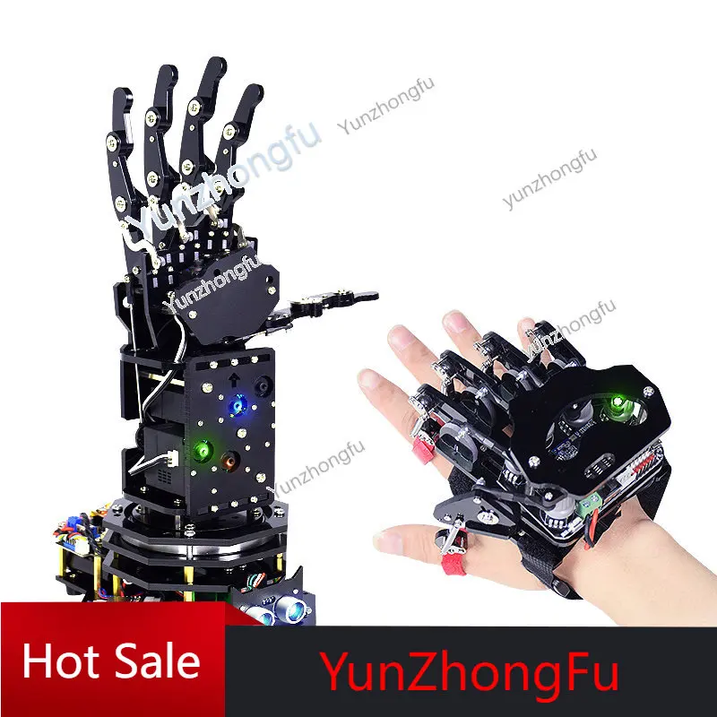 

Bionic Mechanical Palm Somatosensory Gloves Control Arm Robot DIY Education Teaching Display Kit