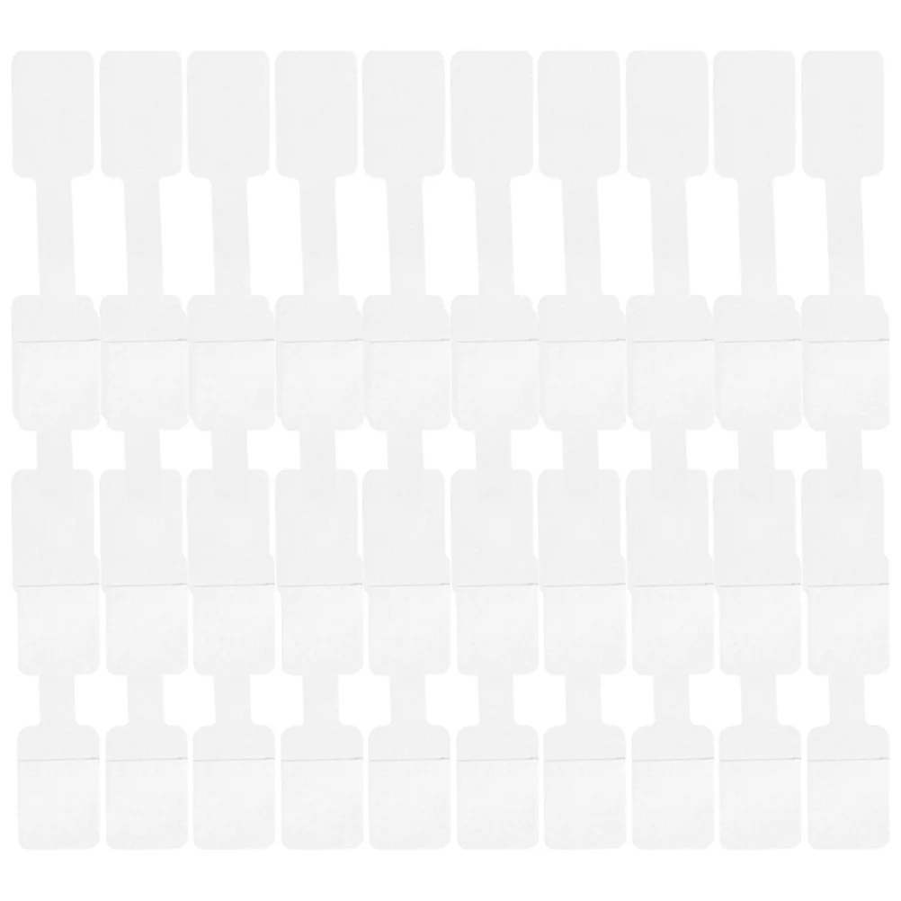 100 Pcs Labels White Cable Stickers Organizer Identification Computer Cord Tags for Office School Managing