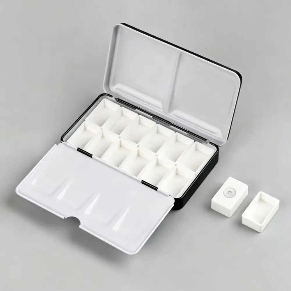 Painting Tools Watercolor Pans Subpackage Tin Metal Palette Magnetic Full Pan Plastic Empty Watercolor Tube Box For Travel
