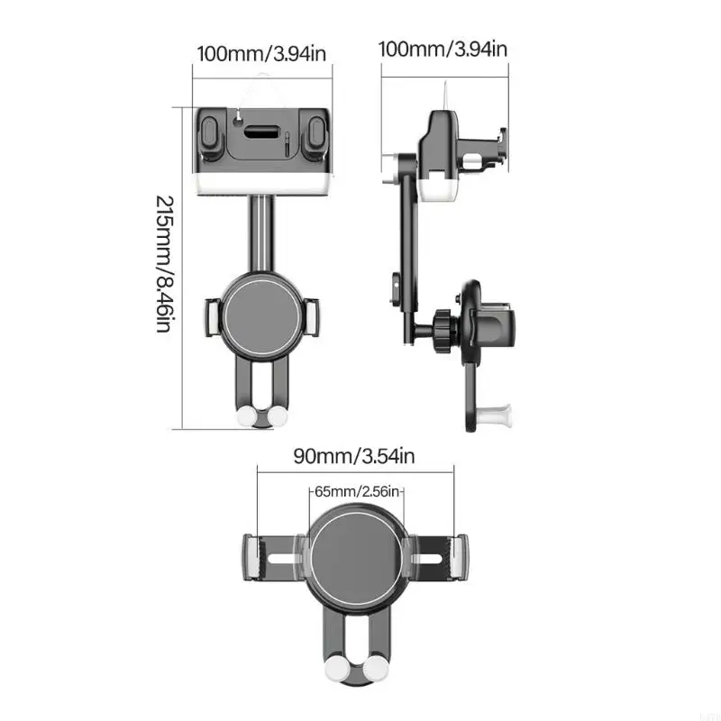 Adjustable Length Universal Car Holders Vehicle Rearview Mirror Mouted 360° Rotation Phone Stands for Mobile Phone Accesssores