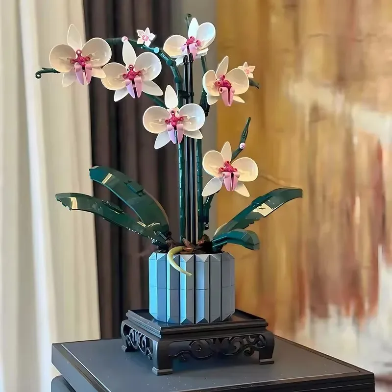 

В НАЛИЧИИ! Набор для сборки из 608 деталей: Цветочный букет орхидей (10311) – Декоративный конструктор для подарка девушке, жене на Рождество