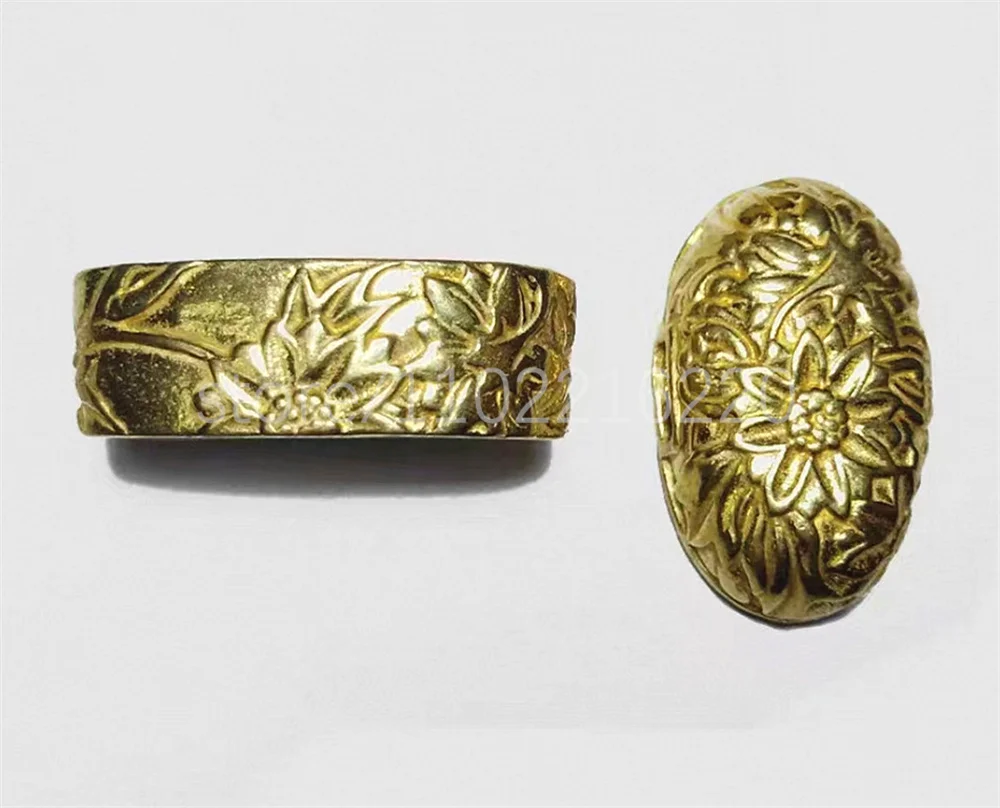 Excellent Copper Brass Material Fuchi Kashira For Japanese Real Japan Samurai Katana Sword Fittings Accessory Parts New