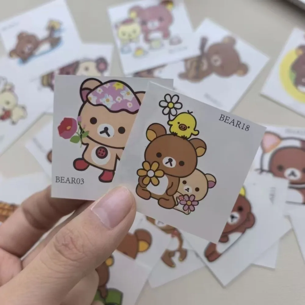 Rilakkuma Temporary Tattoo Stickers Cute Cartoon Bear Waterproof Body Art Sticker Kids Party Decor Gift DIY Skin Decal