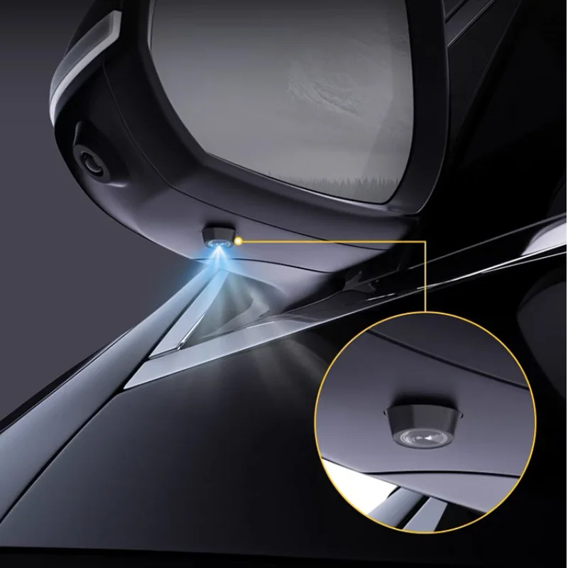 Car Rearview Mirror Angel Wing LED Light For VOYAH FREE Rearview Mirror Decoration Lights Accessories Welcome Door Lamp Light